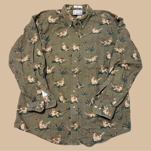 Ready to Wind Down Collie Duck Hunt Button-Down Shirt